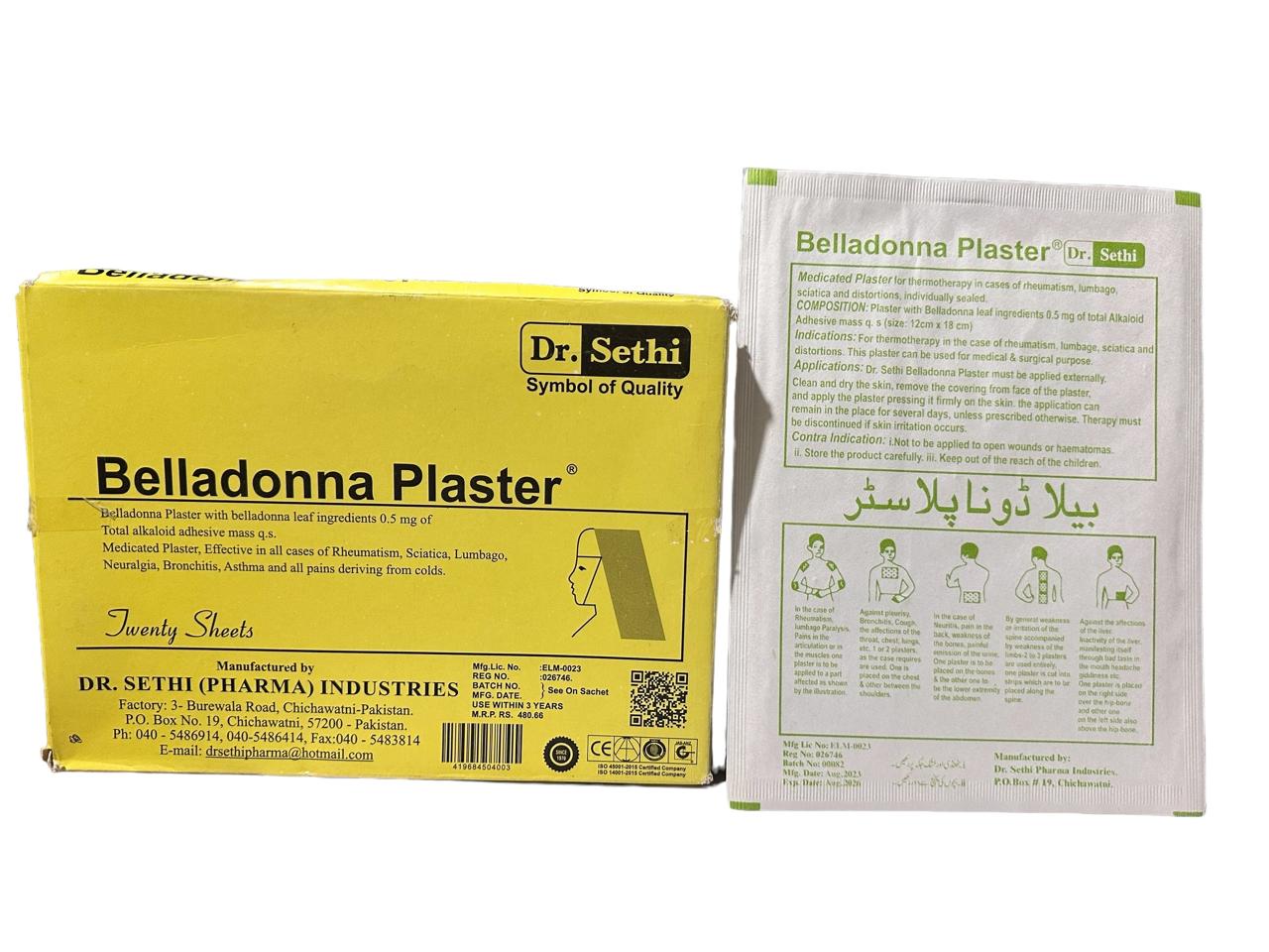Belladona Plaster ( Arsons )