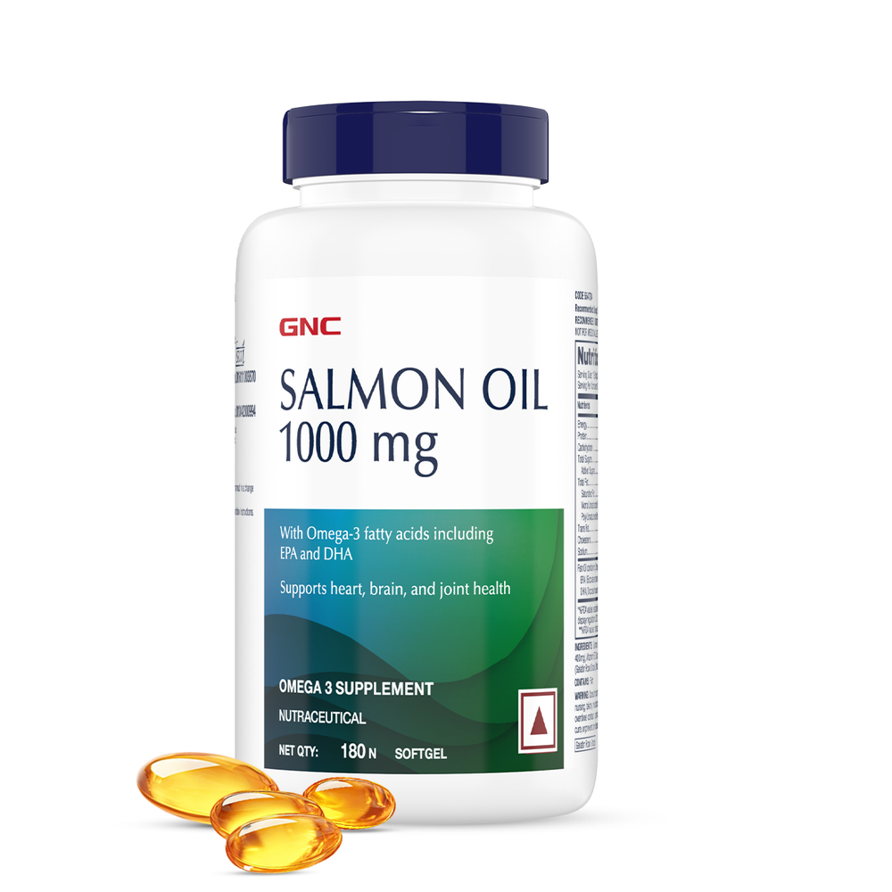 Gnc Salmon Oil 1000mg Capsules (180s)
