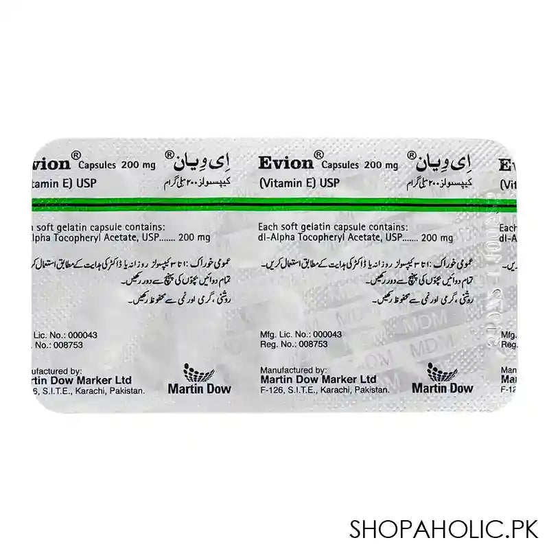 Evion Stk 200mg Capsules