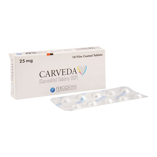 Carveda 25mg Tablets