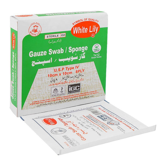White Lilly Gauz Swab 1X12