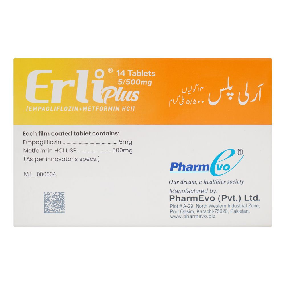 Erli Plus 5/500mg Tablets