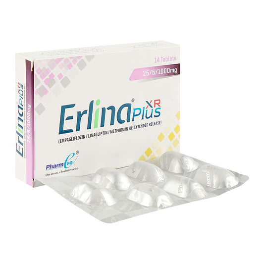 Erlina Plus XR 25/ 5/1000mg Tablets