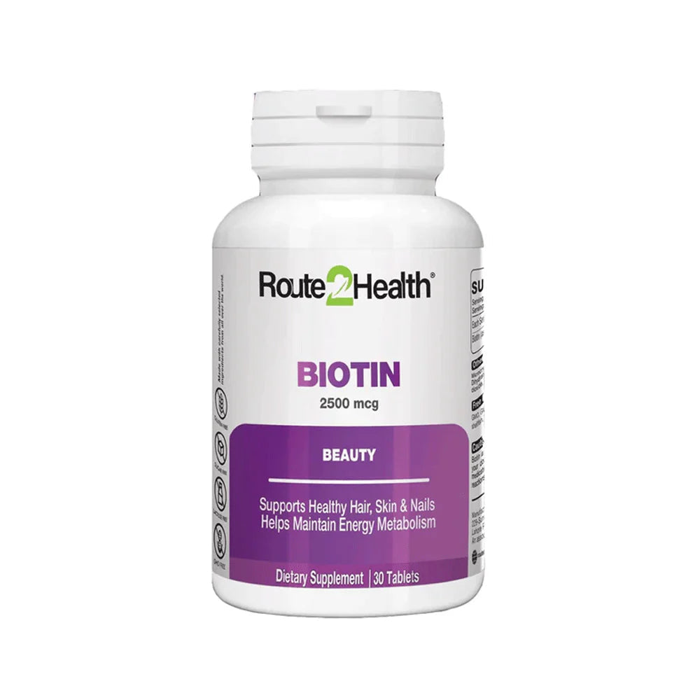 Route 2 Health Biotin 2500mcg Tablets
