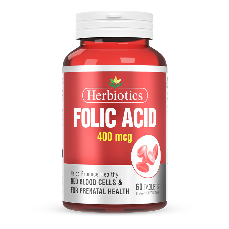 Herbiotics Folic Acid 400mcg Tablets (60s)