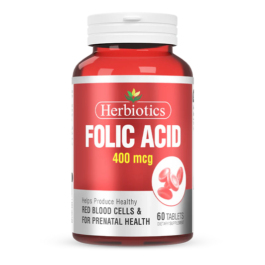 Herbiotics Folic Acid 400mcg Tablets (60s)