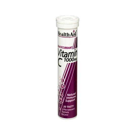Health Aid Vitamin C Blackcurrant Effervescent Tablets