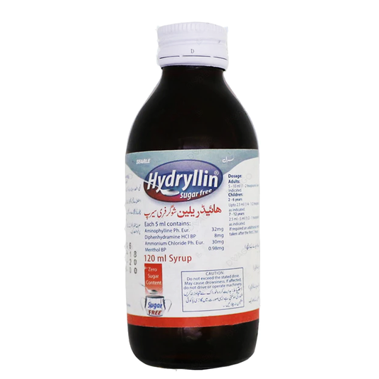 Hydryllin Sugar Free 120ml Syrup
