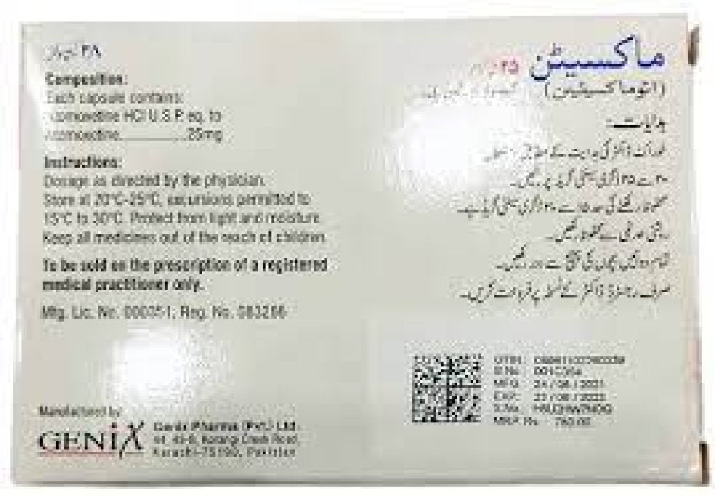 Moxetin 18mg Capsules