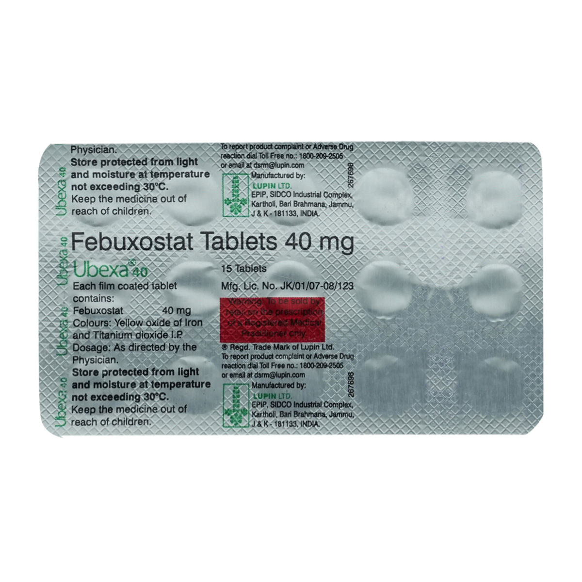 Ubex 40mg Tablets