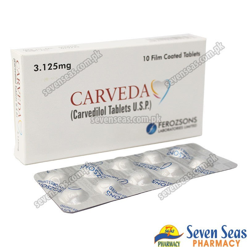 Carveda 3.125mg Tablets