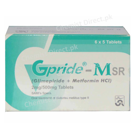 Gpride M SR 2/500mg Tablets