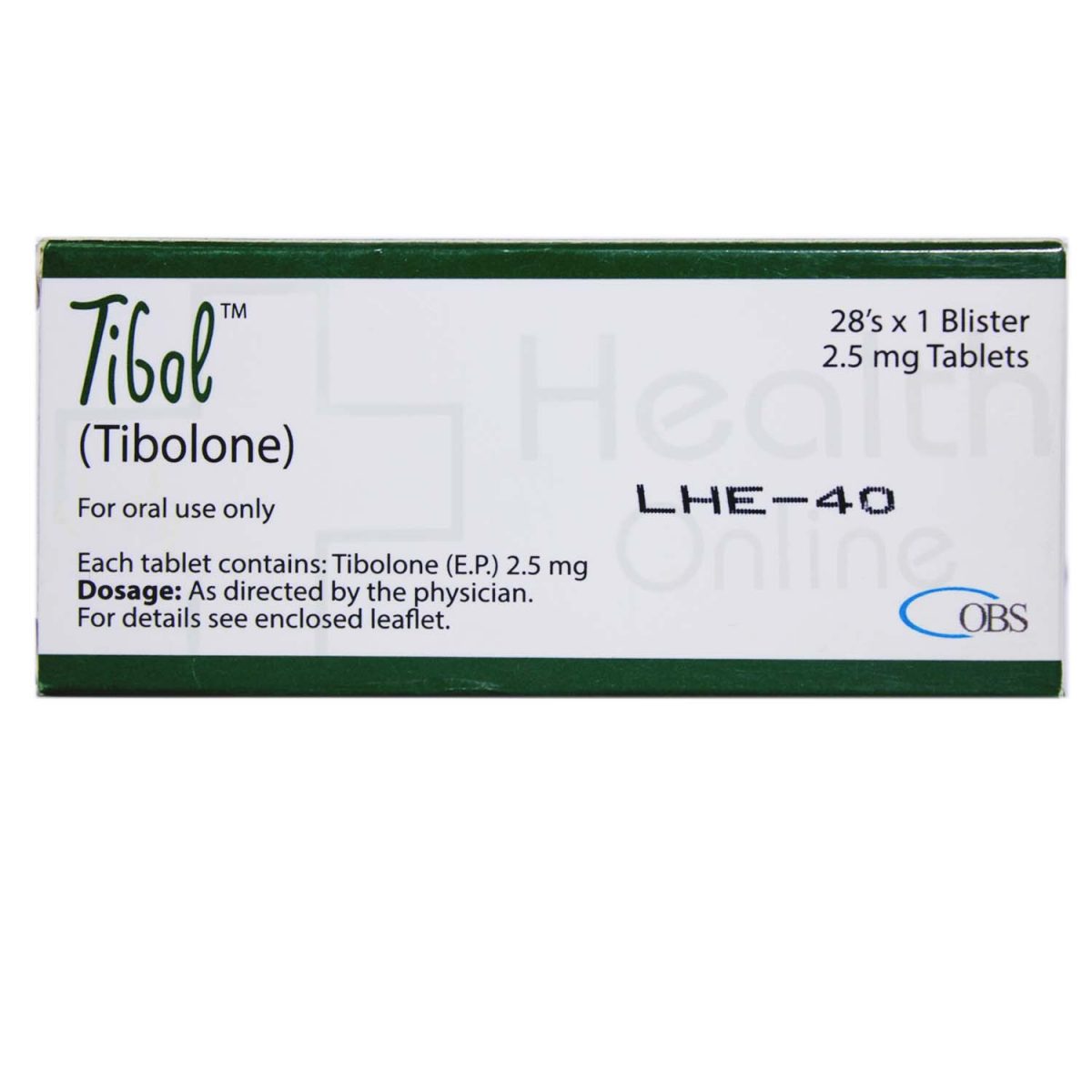 Tibol 2.5mg Tablets
