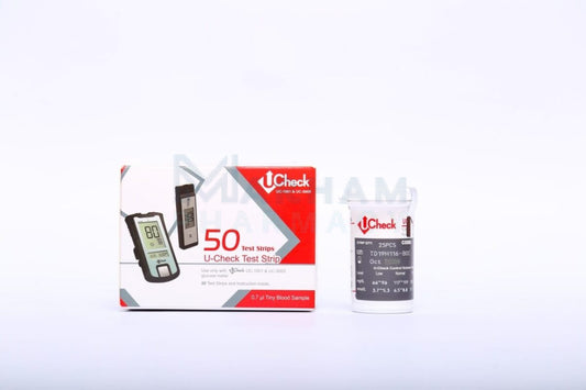 Ucheck Glucose Meter Strips 25X2